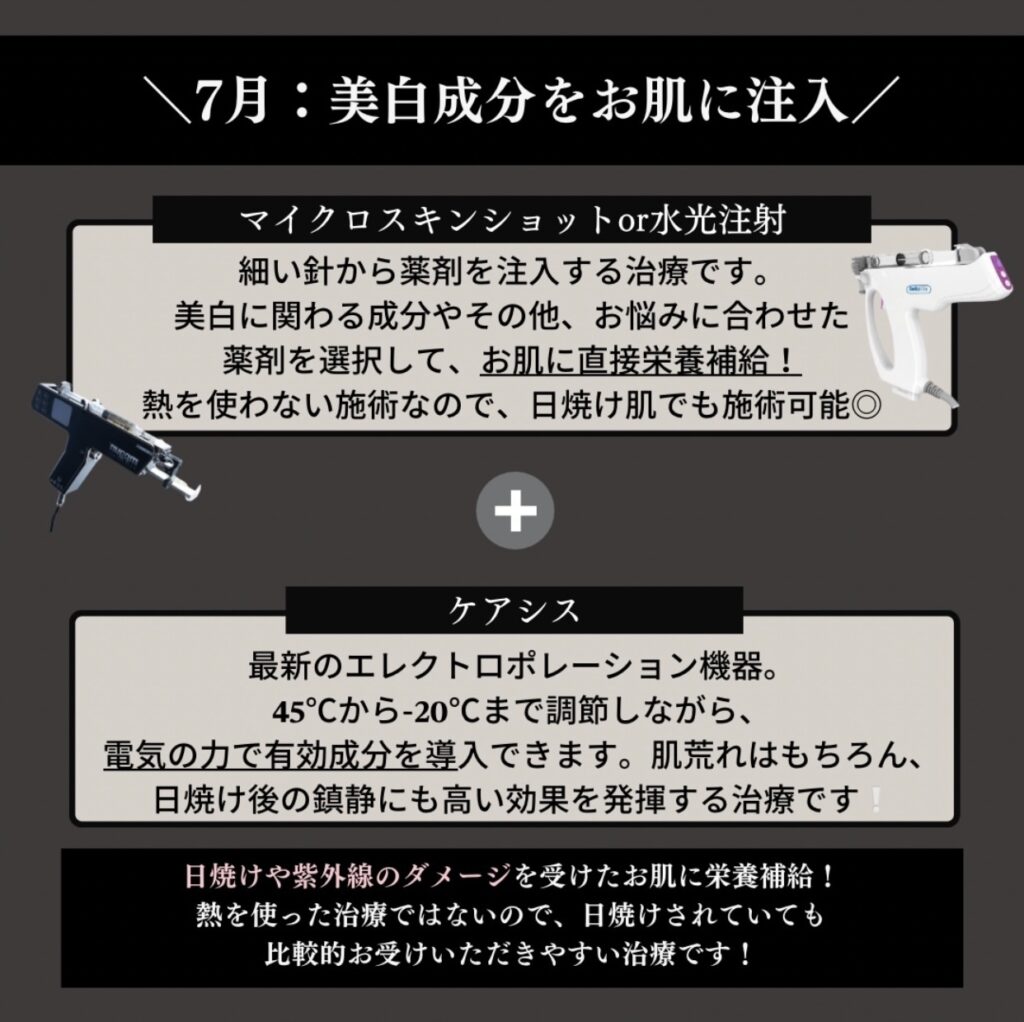 7月シミ治療