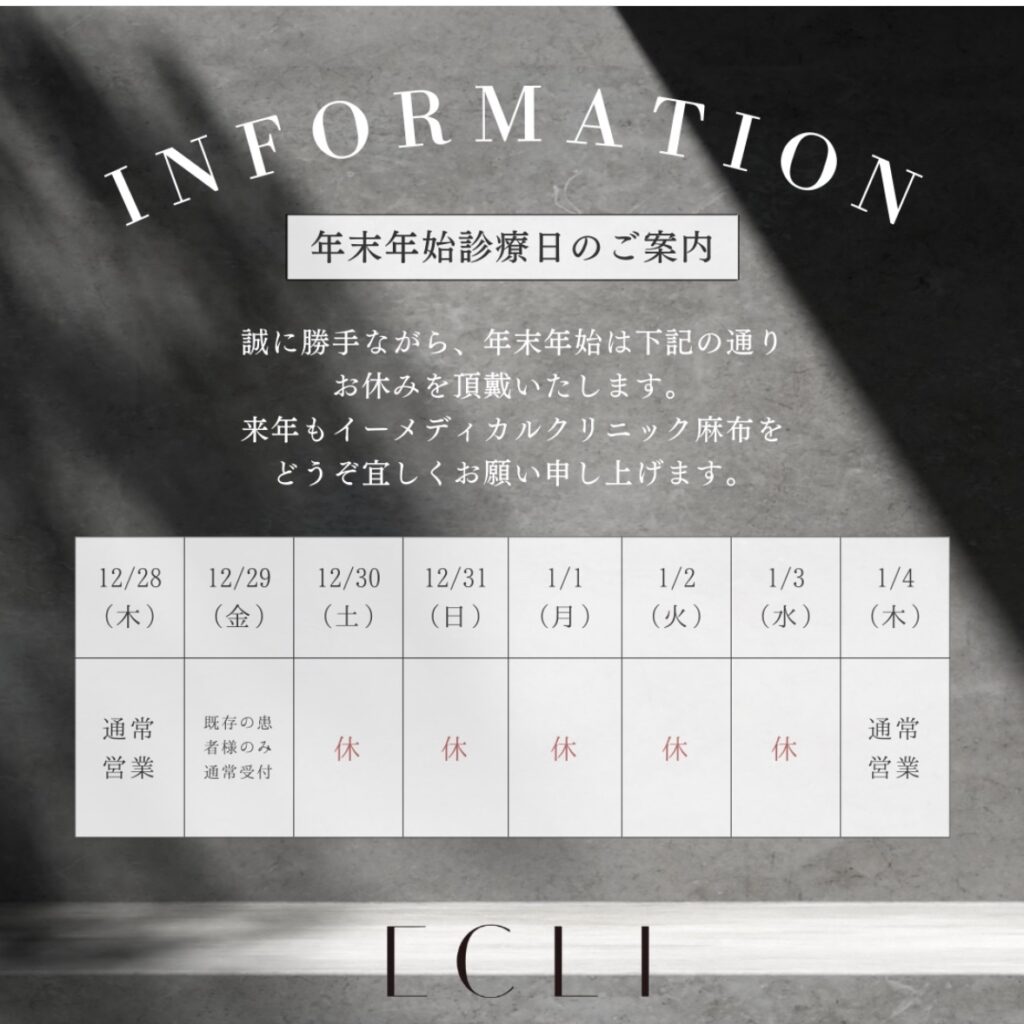 年末年始診療案内
